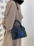 Mini Crocodile Embossed Dome Bag