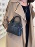 Mini Crocodile Embossed Dome Bag