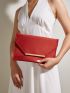 Metal Decor Flap Square Bag