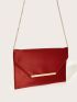 Metal Decor Flap Square Bag