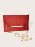 Metal Decor Flap Square Bag
