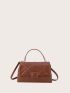 Quilted Detail Flap Square Bag