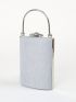 Glitter Box Bag Rhinestone Decor Kiss Lock
