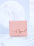 Metal Decor Fold Over Small Wallet