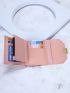 Metal Decor Fold Over Small Wallet