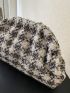 Houndstooth Pattern Clutch Bag