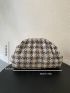 Houndstooth Pattern Clutch Bag