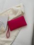 Neon Pink Flap Felt Square Bag