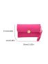 Neon Pink Flap Felt Square Bag