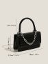 Mini Crocodile Embossed Flap Chain Square Bag