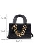 Mini Quilted Chain Decor Square Bag