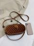 Geometric Quilted Baguette Bag