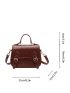 Buckle Decor Flap Square Bag