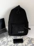 Letter Graphic Functional Backpack