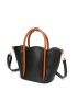 Mini Scallop Trim Satchel Bag With Square Bag