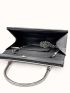 Mini Rhinestone Decor Square Bag