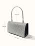 Mini Rhinestone Decor Square Bag