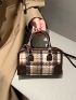 Mini Plaid Pattern Square Bag