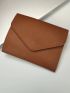 Textured Flap Small Wallet