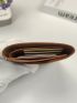 Textured Flap Small Wallet