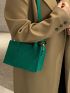 Stitch Detail Double Handle Square Bag