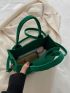 Stitch Detail Double Handle Square Bag