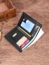 Letter Graphic Small Wallet Bifold Black
