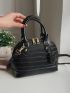 Crocodile Embossed Dome Bag