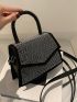 Mini Studded Decor Flap Square Bag