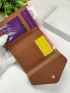 Textured Flap Small Wallet