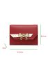 Bow Decor Snap Button Small Wallet