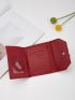 Bow Decor Snap Button Small Wallet