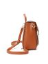 Small Fashion Backpack Buckle Decor Top Handle
