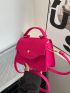 Mini Argyle Embossed Flap Felt Square Bag