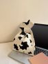 Mini Cow Pattern Crochet Bag