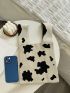 Mini Cow Pattern Crochet Bag
