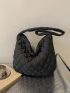 Quilted Detail Hobo Bag