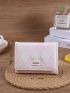 Geometric Pattern Letter Label Detail Small Wallet