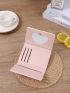 Geometric Pattern Letter Label Detail Small Wallet