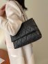 Quilted Detail Chain Square Bag With Coin Purse