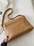 Quilted Detail Chain Decor Flap Square Bag