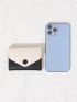 Two Tone Snap Button Flap Small Wallet
