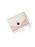 Two Tone Snap Button Flap Small Wallet