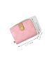 Heart & Geometric Embossed Snap Button Small Wallet