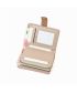 Geometric Embossed Snap Button Small Wallet