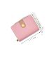 Geometric Embossed Snap Button Small Wallet