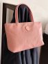 Button Decor Square Bag