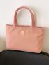 Button Decor Square Bag