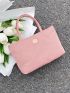 Button Decor Square Bag