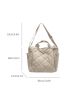 Quilted Detail Top Handle Bag
